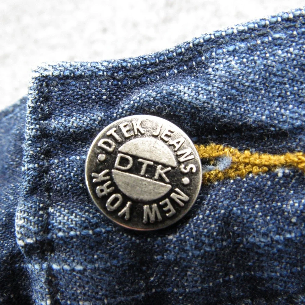 Vintage Dtek Jeans ‎ Mens 40x32 Y2K Straight Leg Baggy Relaxed Grunge Grommets